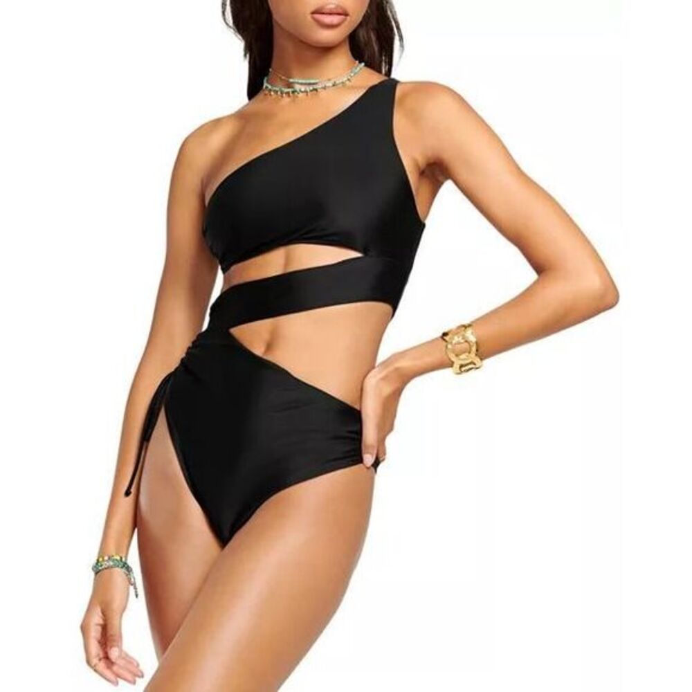 RAMY BROOK Kezia Cutout One Piece Swimsuit In Black Size S $238